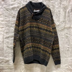 Mens XXL The Field Wool Patterned Sweater